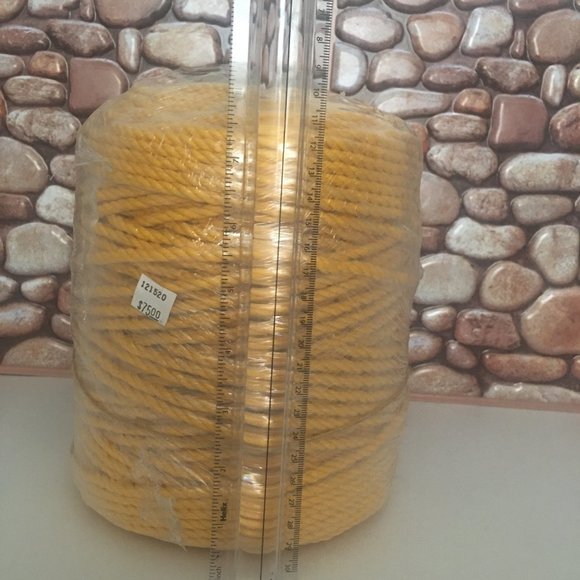 Modern Macrame 600' 5mm Cotton Rope Cone in Goldenrod - Picture 6 of 7